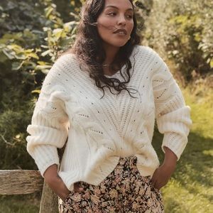 Super cute SMALL Anthropologie knit sweater